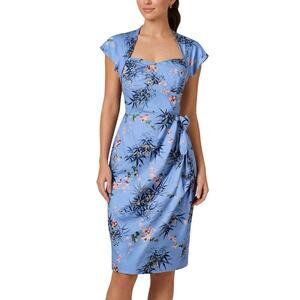 Vintage '50s Tori Richard Honolulu Tiki Print Sarong Dress w/ Bolero XS